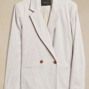 Banana Republic - linen blend double breasted blazer - 4